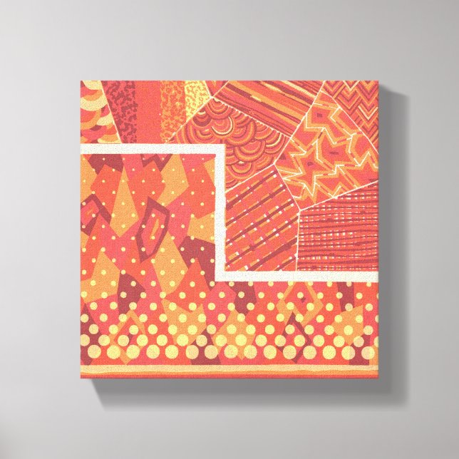 Två geometriska former - sammansättningar av Art C Canvastryck (Framsida)