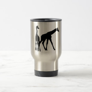 TVÅ GIRAFF I SILHOUETTE RESEMUGG