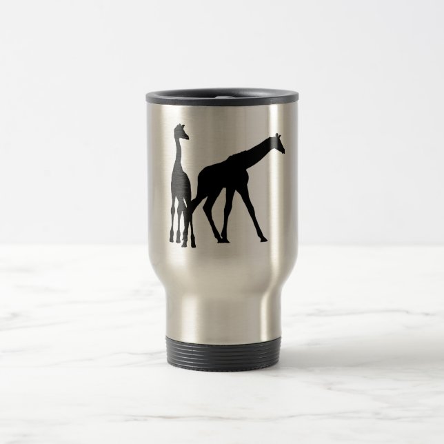 TVÅ GIRAFF I SILHOUETTE RESEMUGG (Center)