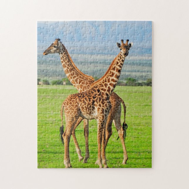 Två giraff pussel (Vertikal)