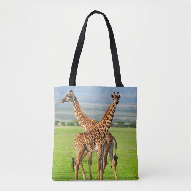 Två giraff tygkasse (Framsida)