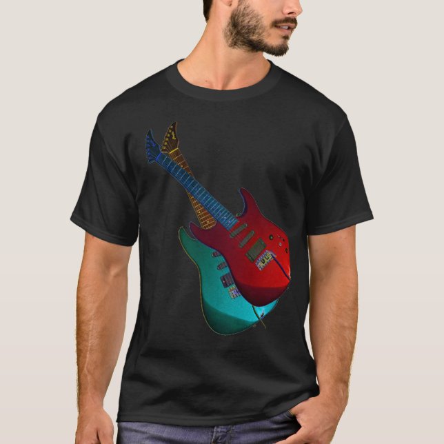 Två gitarrer t-shirt (Framsida)