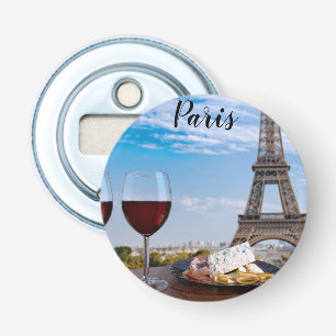 Två glas vin i cafe i Paris Flasköppnare