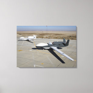 Två Global Hawks parkerade på en ramp Canvastryck