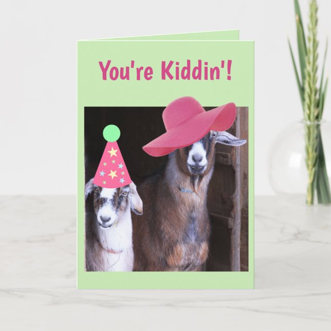 Två Goats Funny Birthday Kort (Framsida)