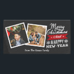 Två God jul-chalkboard-foto Ram Fotokort<br><div class="desc">Två bildade fotopatallar i God jul temat jul och gott nytt år - helgdagskort från Ricaso - lätta att anpassa med dina egna foton och hälsning</div>