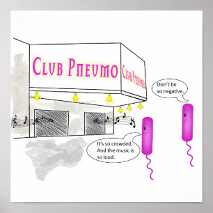 Två gramNegativa spår går in i A Pub Poster