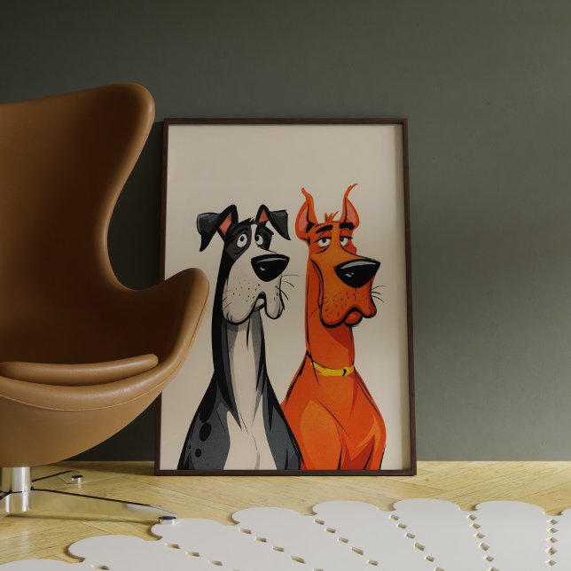 Två Grand Danois Affisch Print (Skapare uppladdad)