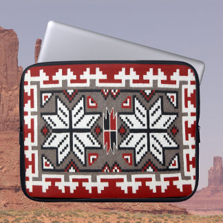 Två Grått Backe-vävning Laptop Fodral