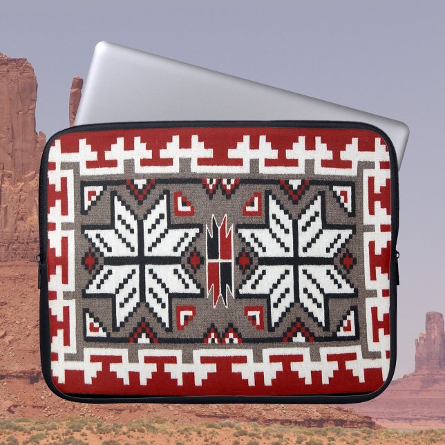 Två Grått Backe-vävning Laptop Fodral (Two Gray Hills Weaving Laptop Sleeve)