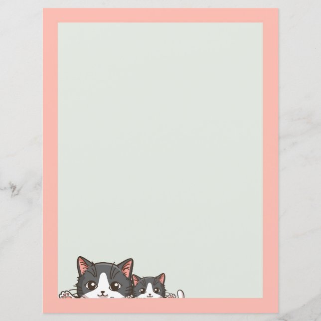 Två grått kittens Pappra Lakan (Framsida)