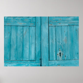 Två grått-trädörrar poster