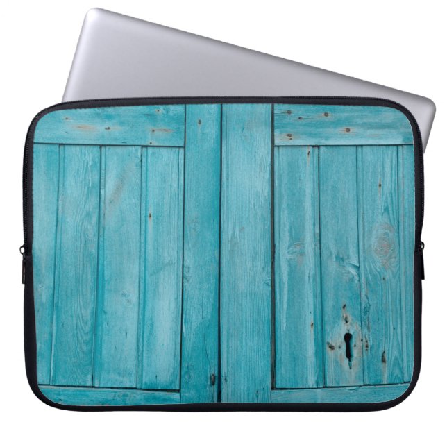 TVÅ GRÅTT WOODEN DOORS LAPTOP FODRAL (Framsidan)