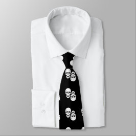 Två grinning Döskallar Pirat Tie Slips