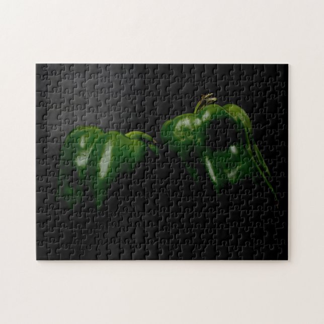 Två Gröntar paprika 11 x 14 252pc jpcna Pussel (Horisontell)