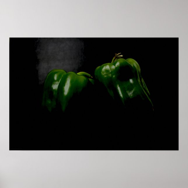 Två Gröntar paprika wapcna Poster (Framsidan)