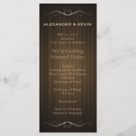 Två Grooms-Gay Bröllop Land-program Program