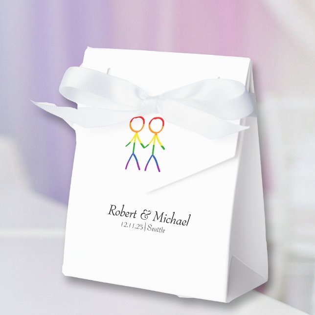 Två Grooms Rainbow Kärlek Presentaskar (Skapare uppladdad)