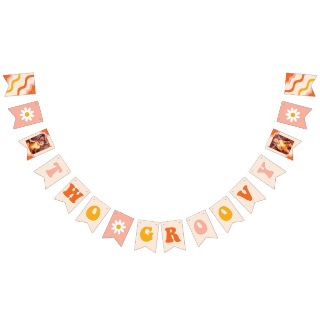 Två Groovy andra födelsedagar Vimplar (Alla)