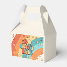 Två Groovy Babe Retro Rainbow 2:a födelsedagen Par