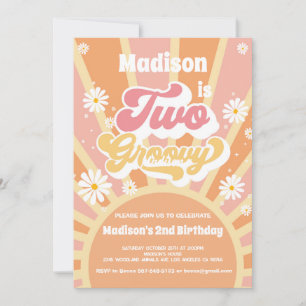 Två Groovy Birthday Inbjudningar