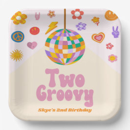 Två Groovy Disco Boll 2:a födelsedagen Party