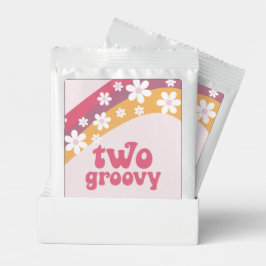 Två Groovy hippie Daisy Boho Rainbow