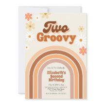 Två Groovy-inbjudan på andra födelsedag