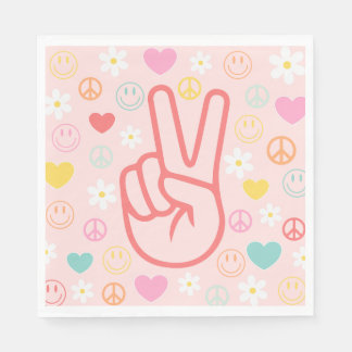 Två Groovy Party Napkins Pappersservett