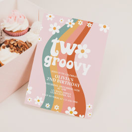 TVÅ Groovy tusenskönastjärna 2-års födelsedag Inbjudningar