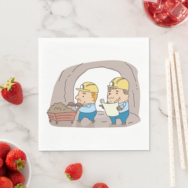 Två gruvarbetare pappersservett (Skapare uppladdad)