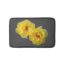 Två gul ros badrumsmatta