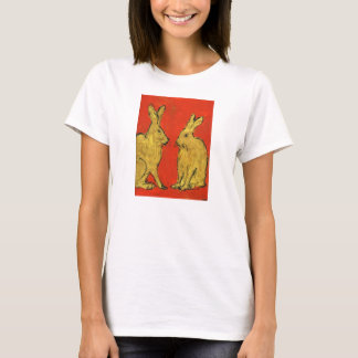 Två guld- Hares T-shirt