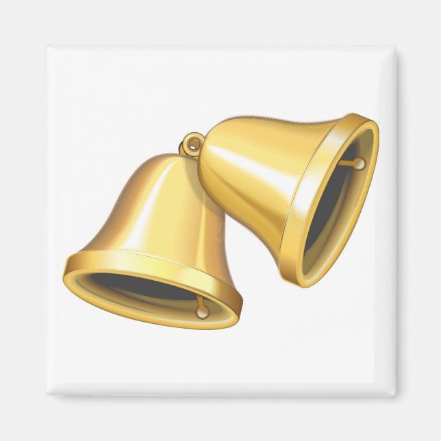 Två Guld Klockor Magnet (Framsidan)