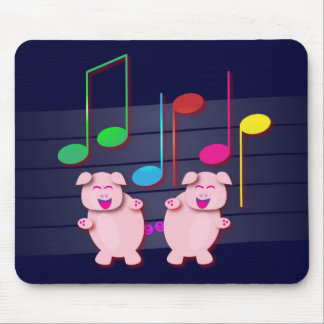 Två gulliga piglets musmatta