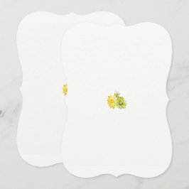 två gult och grönt blommor på vit bakgrund