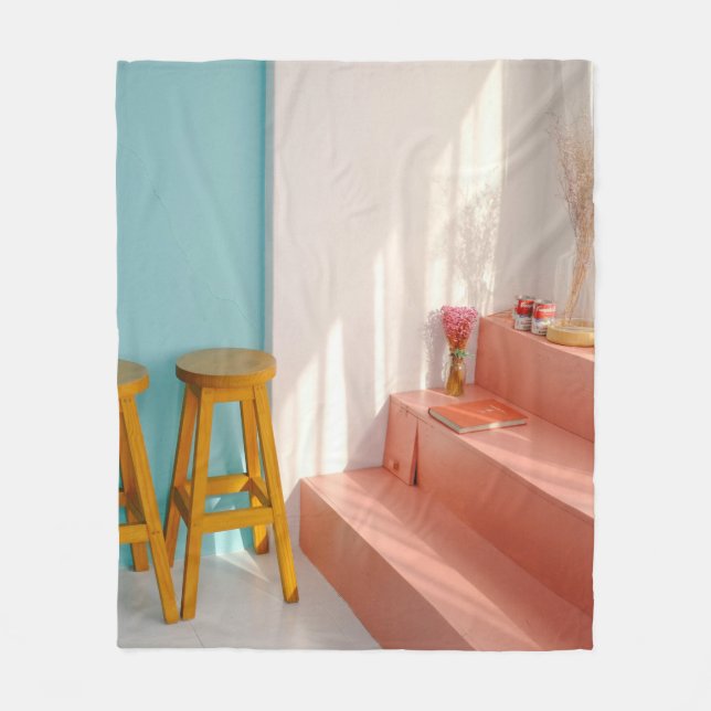 Två gulter av pub-avlagringar av trä fleecefilt (Framsidan)