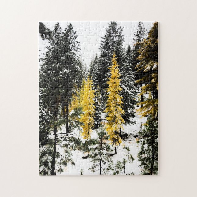 Två Gulter Träd Puzzle Pussel (Vertikal)