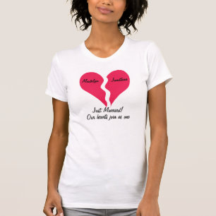 Två Halves Hearts Går med som ett Ny gifta Tee Shirt