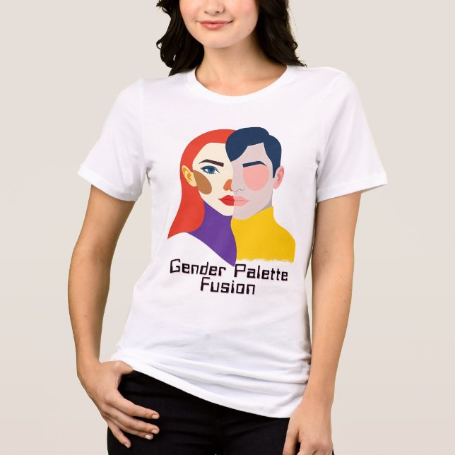 Två halvor, en hel: Gender Fluid Art T Shirt (Framsida)