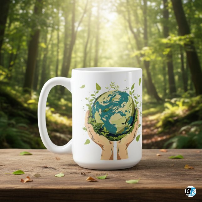 Två Händer som har mark täckt i Grekland Kaffemugg (Skapare uppladdad)
