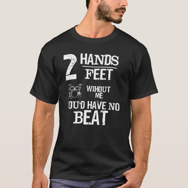 Två händer två fot utan mig som du skulle har t-shirt (Framsida)