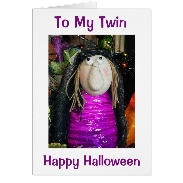 TVÅ HAPPY HALLOWEEN FRÅN DEN HÄR TULLVITTNEN HÄLSNINGSKORT (Framsidan)