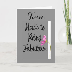 TVÅ HÄR ÄR FABULÖSA (BIRTHDAY ÖNSKEMÅL) KORT
