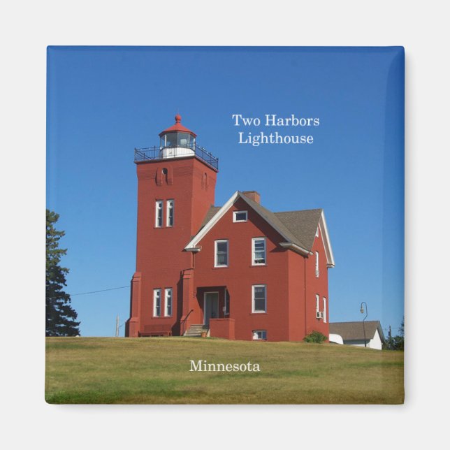 Två Harbors Lighthoumagnet Magnet (Framsidan)