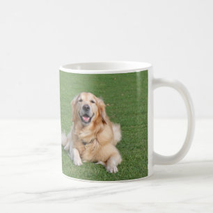 Två härliga guld- retrievers kaffemugg