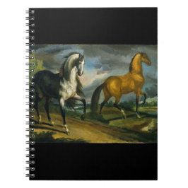 Två hästar 1808 anteckningsbok