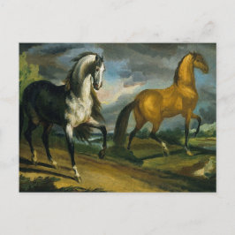 Två hästar 1808 vykort