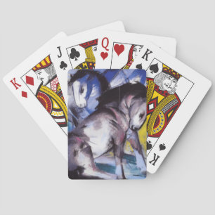 Två hästar (av Franz Marc) Casinokort