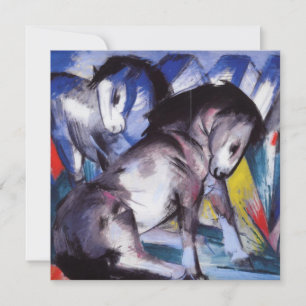 Två hästar (av Franz Marc) Kort